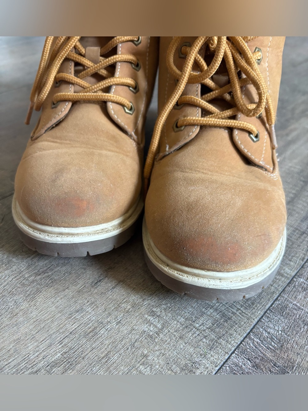 Thereabouts Luke flat heel little boys size 2 hiking construction lace up boots - Picture 5 of 13